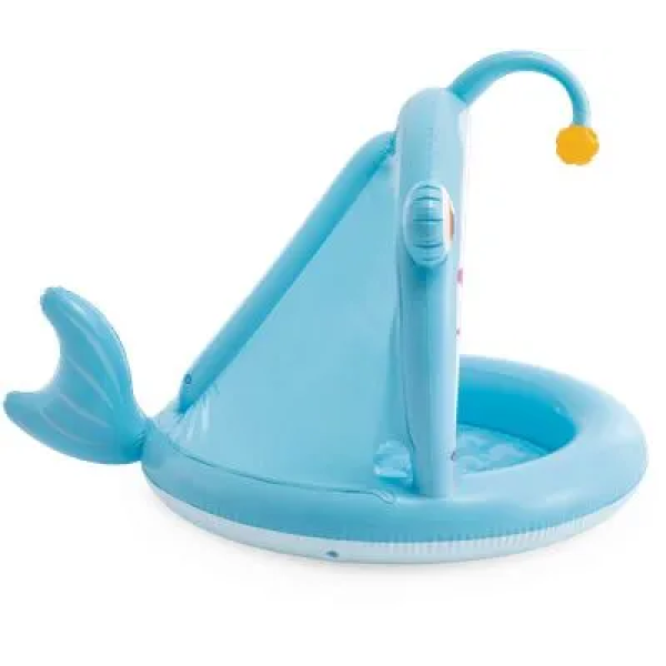 Басейн надувний дитячий з навісом та надувним дном "Риба", intex, 58419 NP