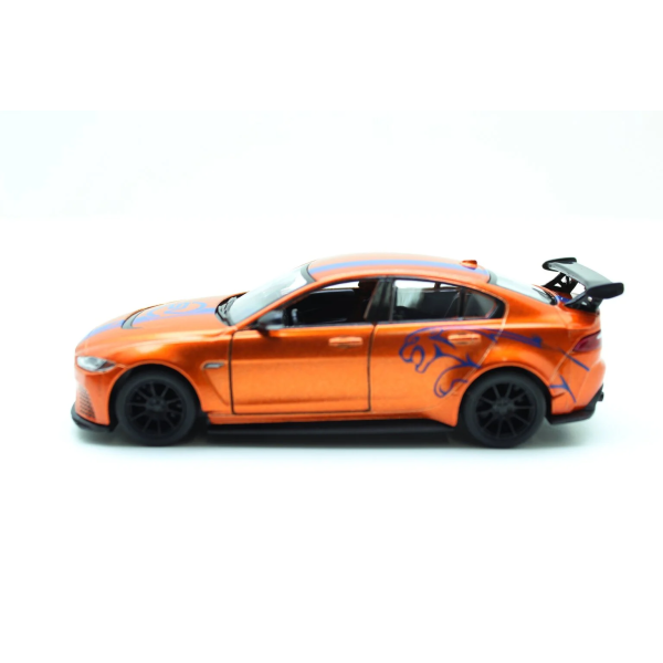 Металлическая машинка Kinsmart 1:38 Jaguar SV Project 8 Livery Edition KT5416WF, инерционная / Оранжевый