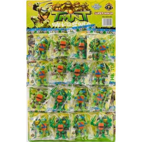 Набор игровых фигурок Черепашки ниндзя TMNT 1820-SG на планшете 16 шт