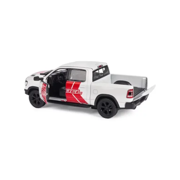 Машинка металлическая Kinsmart 1:46 Dodge RAM 1500 Livery Edition 2019 (инерционная, двери открываются, белая KT5413WF)