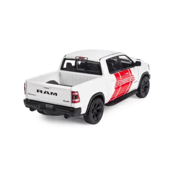 Машинка металлическая Kinsmart 1:46 Dodge RAM 1500 Livery Edition 2019 (инерционная, двери открываются, белая KT5413WF)