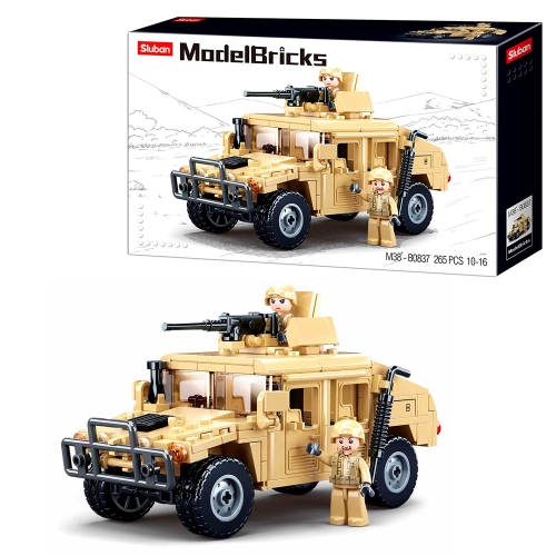 Конструктор Sluban ModelBricks M38-B0837 Військовий позашляховик Хаммер, 265 деталей