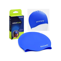 Шапочка для плавания из силикона, от 8 лет, 55992 INTEX Синяя