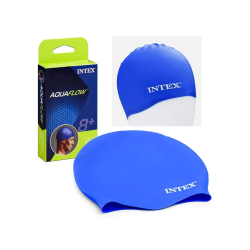 Шапочка для плавания из силикона, от 8 лет, 55992 INTEX Синяя