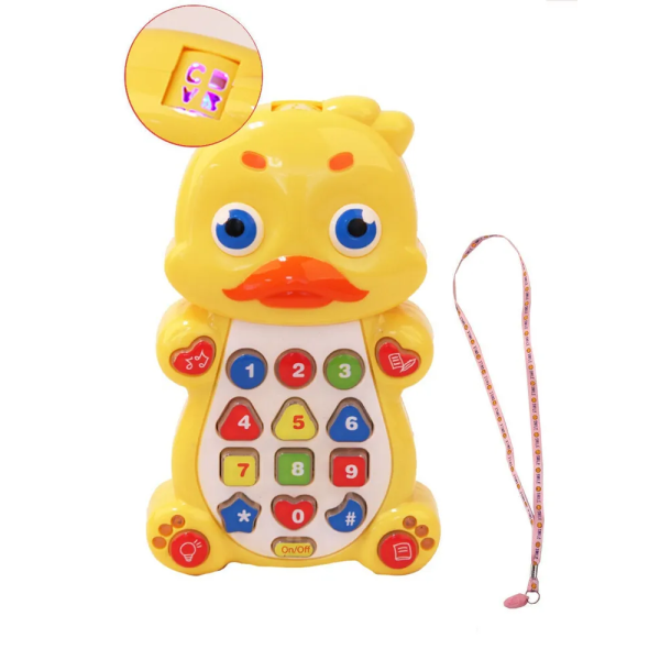 Музыкальная игрушка телефон "Утёнок" с проектором, сказками и стихами LIMO TOY (7614UA)