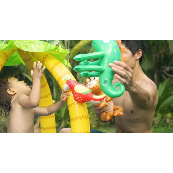 Бассейн надувной Intex, 102х86 см, Тропический остров, 58417, 45 л, 1-3 года