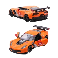 Машинка металлическая Kinsmart Corvette C7. R Race Car 2016. Оранжевая (KT5397W)