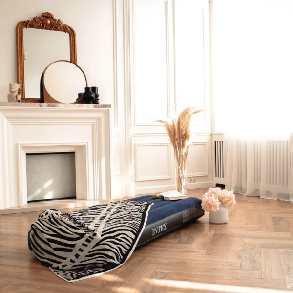 Матрас надувной Intex 64756 Classic Downy Airbed 76×191×25 см, велюровый, Fiber-Tech, односпальный