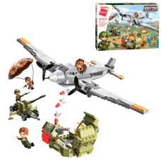 Конструктор Qman 21013 військовий, літак, гармата, будова, 557 деталей
