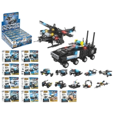 Конструктор KB 198 спецназ, транспорт, 3в1, від 29 деталей, 10шт (10 видів) в дисплеї, 21-21-8см