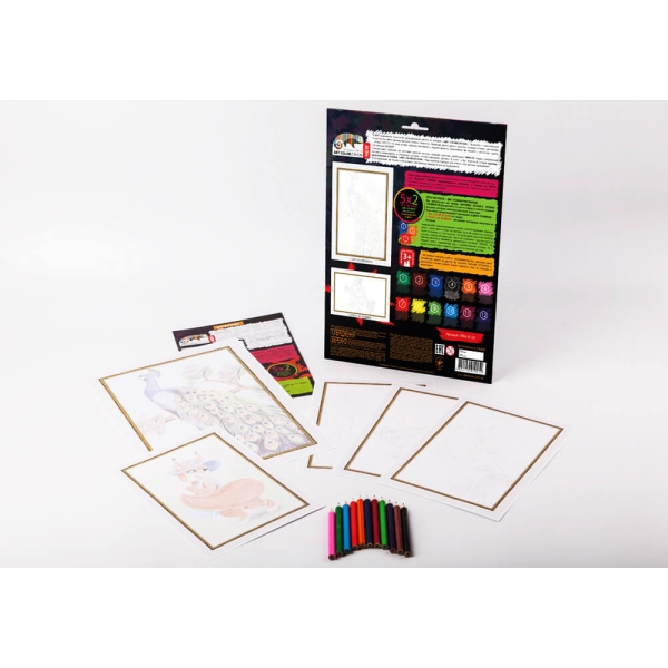 Творческий набор для раскрашивания карандашами по номерам PBN-01-04