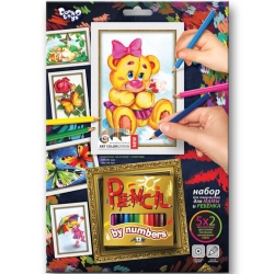 Творческий набор для раскрашивания карандашами по номерам PBN-01-05
