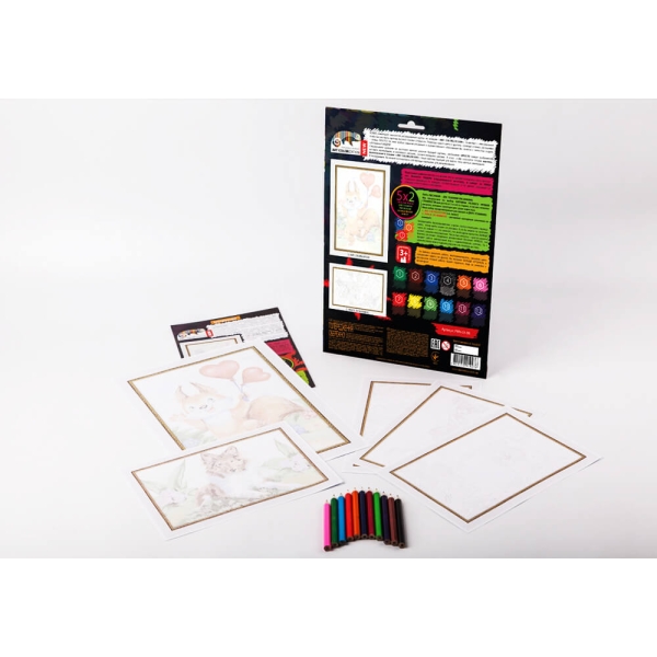 Творческий набор для раскрашивания карандашами по номерам PBN-01-06