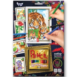 Творческий набор для раскрашивания карандашами по номерам PBN-01-07