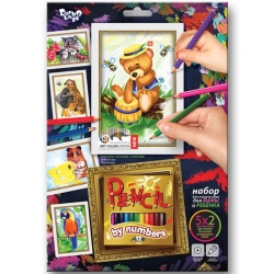 Творчий набір для розмальовки олівцями за номерами PBN-01-08