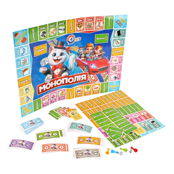 Настольная экономическая игра Детская Монополия ТехноК (арт. 0755)