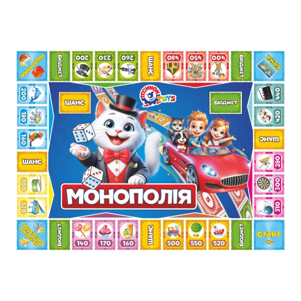 Настольная экономическая игра Детская Монополия ТехноК (арт. 0755)