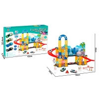 Гараж 0908-70A розмір 50-33-20см, машинка 4шт, звук, світло, на бат-ці, в кор-ці, 43-32,4-5см