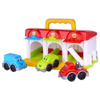 Гараж с машинками с подъемными воротами 8416