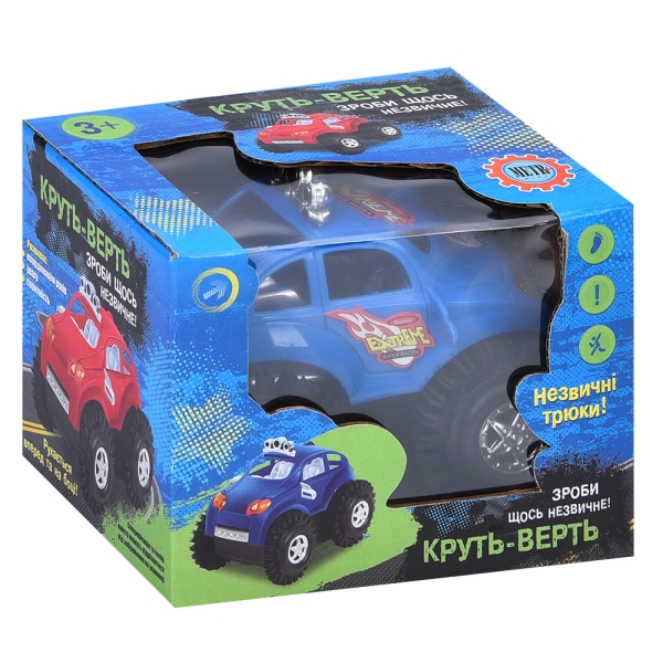 Трюковая машинка-перевертыш 3311 J с резиновыми колесами, 11.5 см трюковой внедорожник на батарейках