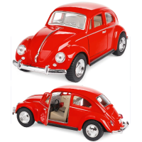 Машинка металева Kinsmart KT5057W 1:32 1967 Volkswagen Classical Beetle (Жук) інерційна, двері відчиняються / Червоний