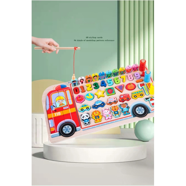 Многофункциональная доска 6в1 'Дружок Пожарник': идеальная игрушка от TREE TOYS!