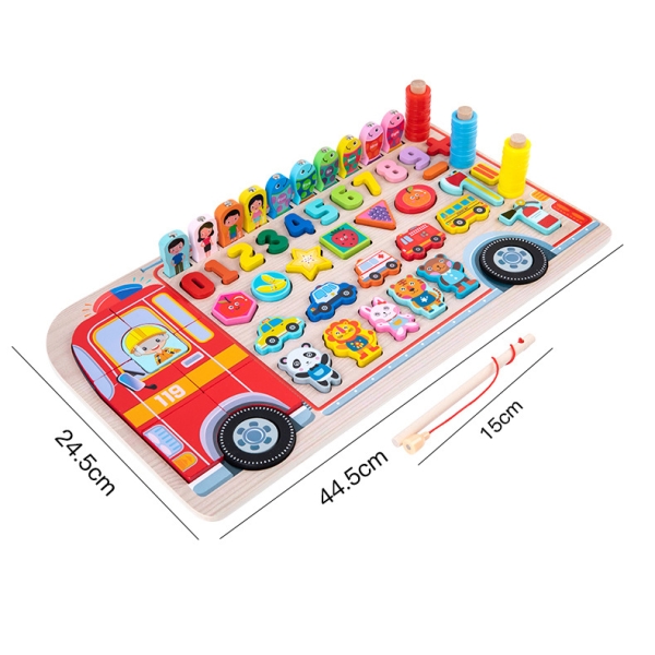 Многофункциональная доска 6в1 'Дружок Пожарник': идеальная игрушка от TREE TOYS!