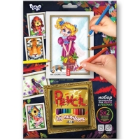 Творческий набор для раскрашивания карандашами по номерам PBN-01-10