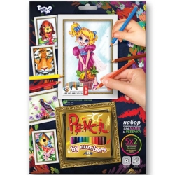 Творческий набор для раскрашивания карандашами по номерам PBN-01-10