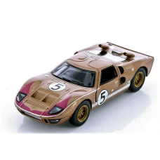Машинка металлическая Kinsmart 1:32 1966 Ford GT40 MKII KT5427WF инерционная, дверь открывается / Золотой