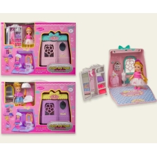 Кукольный домик 602A/B с куклой, мебелью и аксессуарами