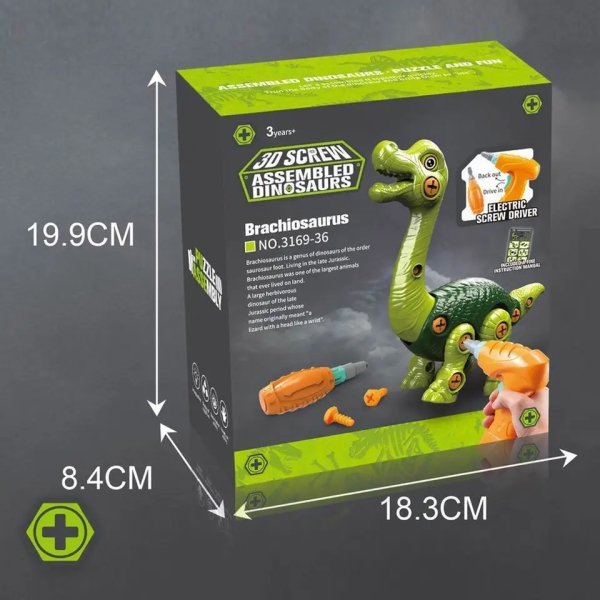 Конструктор з дрилем та викруткою 3169-36 "Збери свого динозавра"
