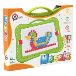 Мозаїка 5 ТехноК (арт. 3374) на 240 деталей (13 мм) у кейсі-саквояжі для дітей від 5 років