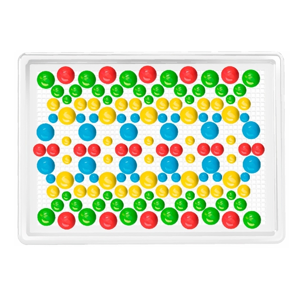 Мозаика 7 ТехноК (арт. 2100) — набор 300 фишек разного размера (9, 13, 18 мм) в кейсе