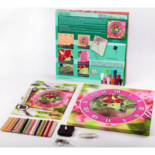 Набор для вышивки и создания часов 'Колибри' (Embroidery Clock EC-01-04)