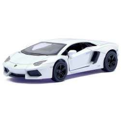 Машинка Kinsmart 1:38 Lamborghini Aventador LP 700-4 металева інерційна (Білий) KT5355W