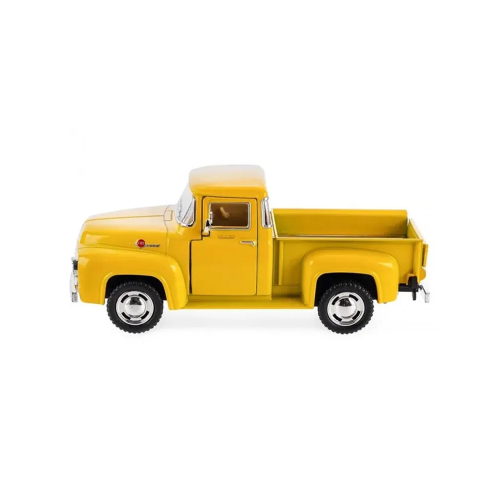 Металлическая инерционная машинка Kinsmart 1:38 Ford F-100 Pickup 1956, модель KT5385W, жёлтого цвета
