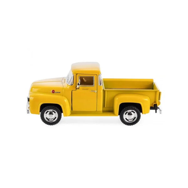 Металлическая инерционная машинка Kinsmart Ford F-100 1956, жёлтая (1:38)