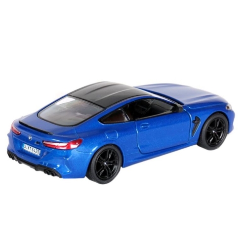 Металлическая модель машинки Kinsmart 1:38 BMW M8 Competition Coupe KT5425W с инерционным механизмом, открывающиеся двери / синий