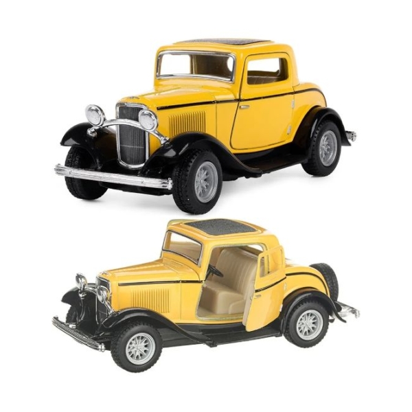 Машинка KT 5332 W метал 1932 Ford 3-Window Coupe Колір жовтий