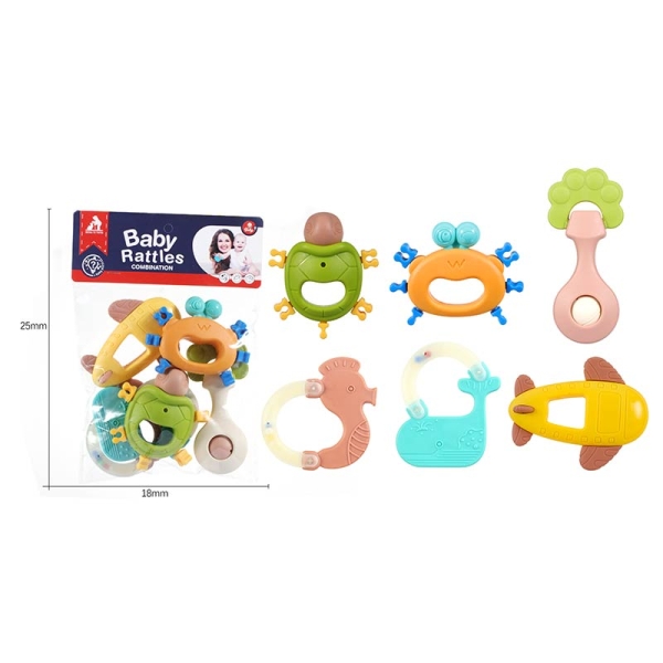 Брязкальце у ручку MY040, 6 шт упаковка 18×25 см