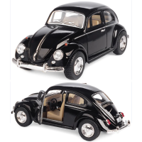 Машинка металлическая Kinsmart KT5057W 1:32 1967 Volkswagen Classical Beetle (Жук) инерционная, двери открываются / Черный