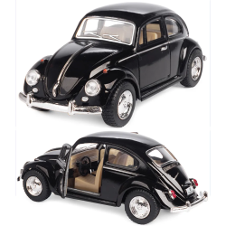 Машинка металева Kinsmart KT5057W 1:32 1967 Volkswagen Classical Beetle (Жук) інерційна, двері відчиняються / Чорний