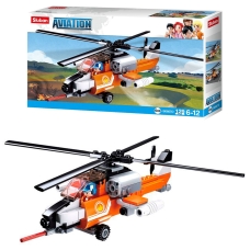 Конструктор Sluban Aviation M38-B0667D Вертоліт, 129 деталей