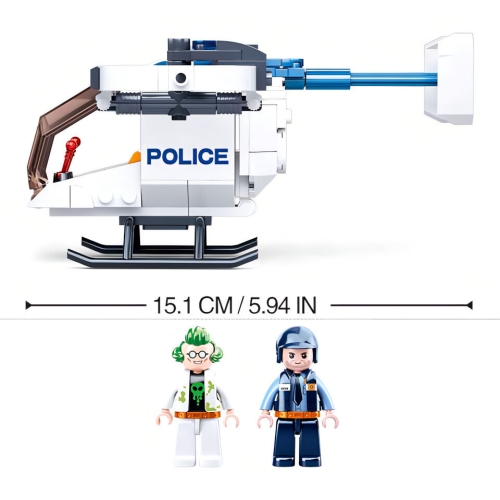 Конструктор Sluban Police M38-B0823 Поліцейський вертоліт, 161 деталь