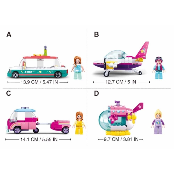 Конструктор Sluban Display Girl's Dream Transport M38-B0921
