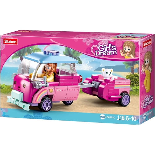 Комплект конструкторів Sluban Girls Dream M38-B0921ABCD серія Транспорт, 4 в 1 (461 деталь)
