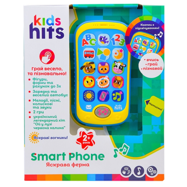 Развивающий учебный телефон Kids Hits 'Яркая ферма' (KH03/003)