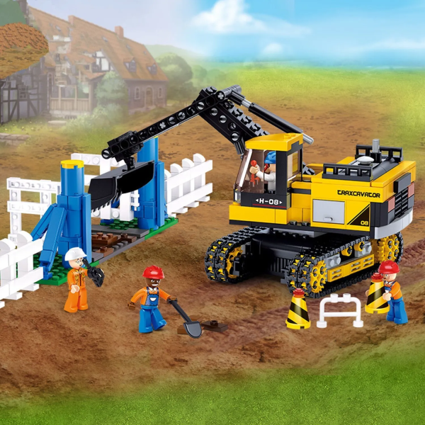 Конструктор Sluban Town "Экскаватор" (M38-B0551), 614 деталей