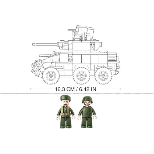 Конструктор Sluban ModelBricks M38-B0753 Військова машина БМП, 382 деталі